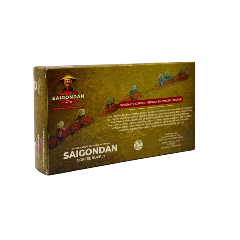 Vietnamese Coffee Pods - Medium Roast Arabica Bourbon | Joyful Flavor | Single Origin | Small Batch Roasted | Saigondan | Compatible with All Nespresso Original Line Machines | 10 Capsules - Image 2